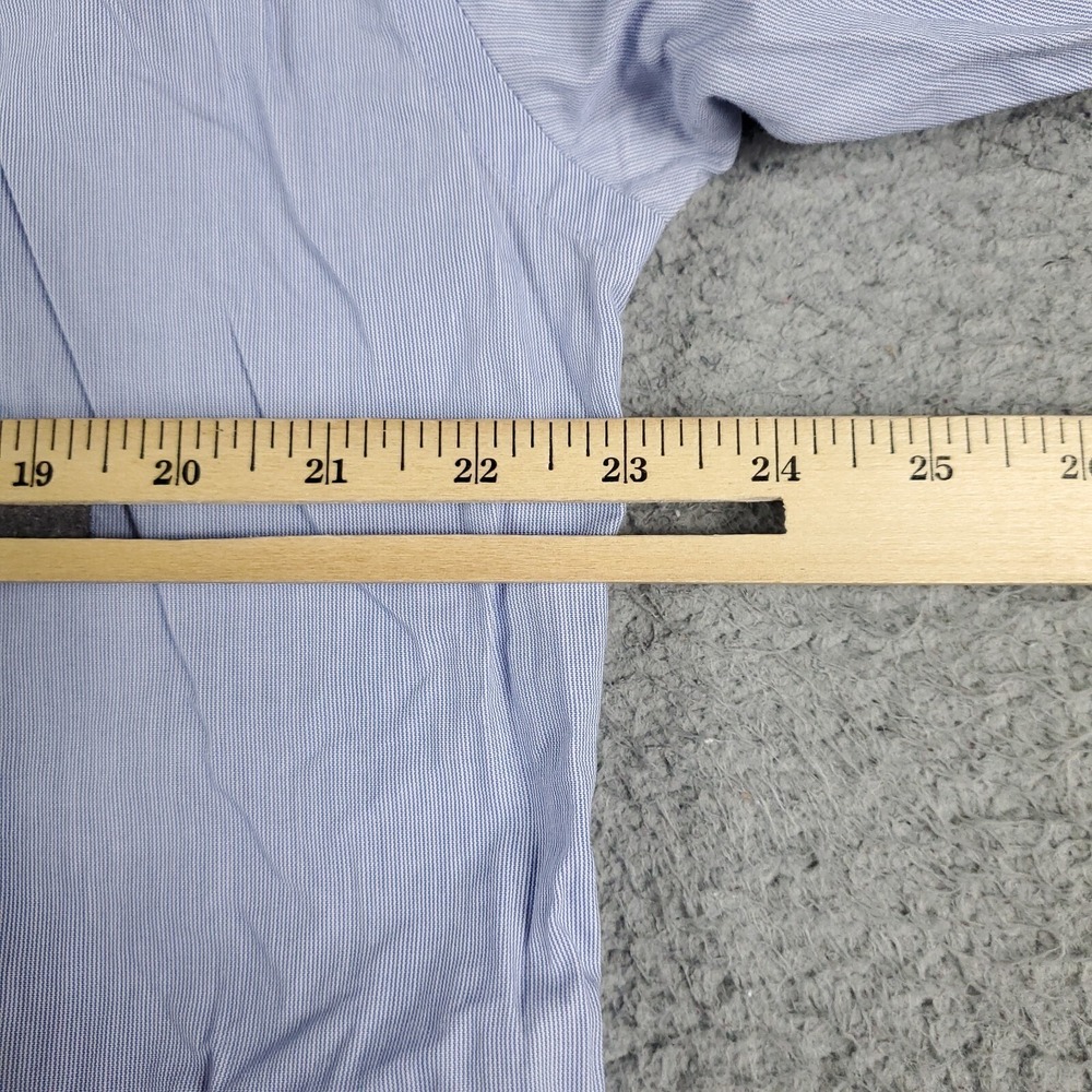 Tommy Hilfiger Shirt Mens 16 Blue Dress Button Up Long Sleeve * - Picture 6 of 7